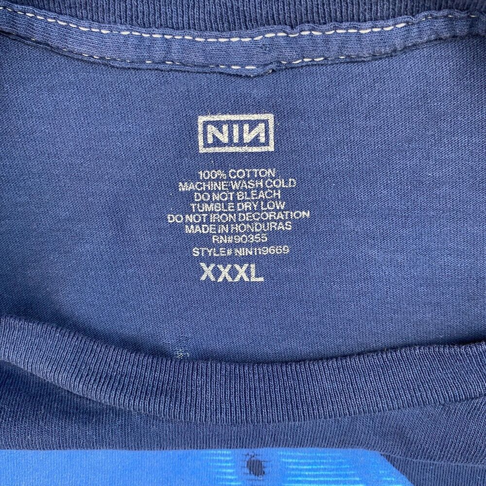 Vintage Nine Inch Nails OFFICIAL Pretty Hate Machine Blue T-Shirt! 90s XXXL 3XL - Picture 13 of 16